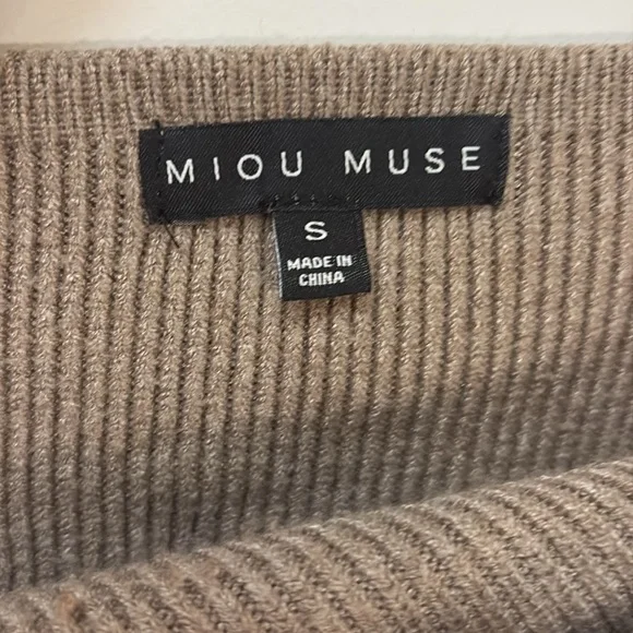 Small miou muse sweater dress tan - Picture 3 of 3